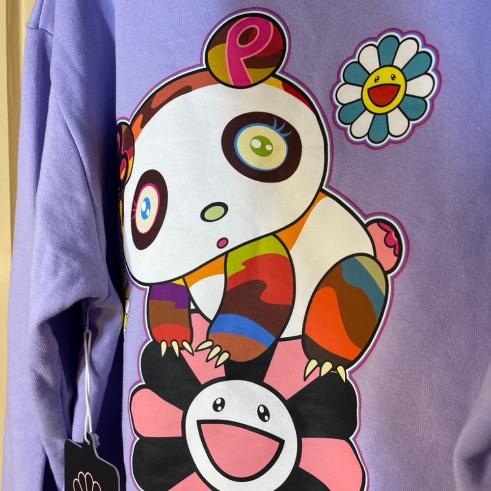 Murakami X Blk PNK Purple murakami  Graphic Hoodie with Cartoon Design - Picture 8 of 9
